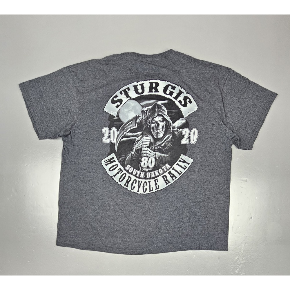 Sturgis T-Shirt Mens 2XL. 2020 80th‎ Annual Motorcycle Rally South Dakota Gray